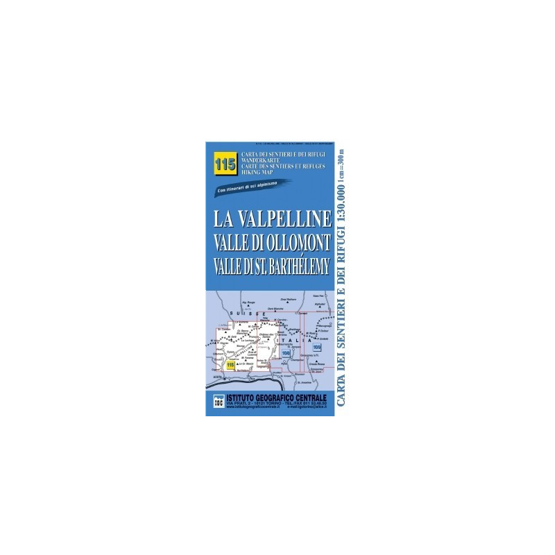 Achat Carte Randonnées Valpelline Igc 115 - 