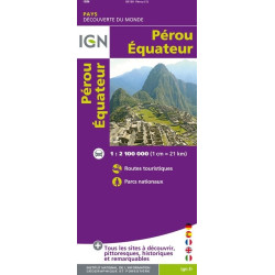 Achat Carte routière Pérou, Equateur - IGN