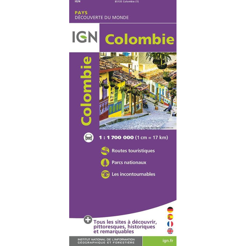 Achat carte IGN -  Colombie