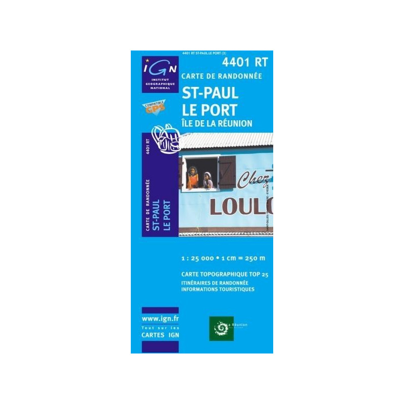 Achat Carte randonnées IGN - 4401 RT - St Paul Le Port - Île de la Réunion